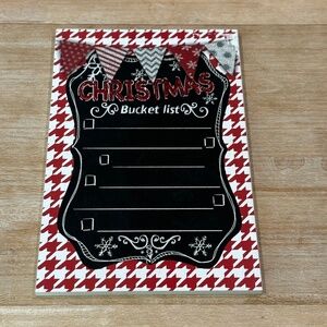 Christmas Holiday Bucket List Chalkboard Sign